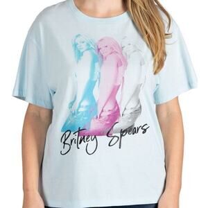 T-Shirt Brittany Spears Women L Graphic Band Concert Tee Cotton Relaxed Fit 90's